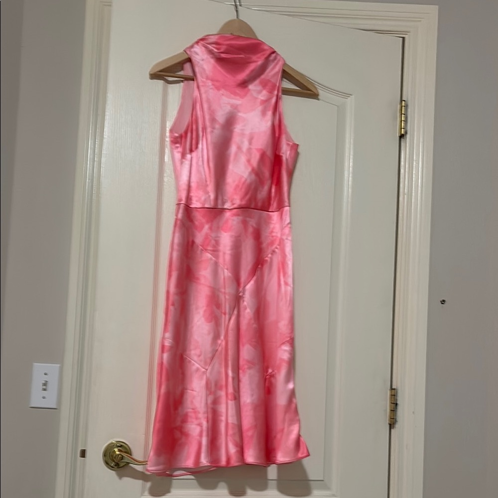Ted Baker London Pink Satin Midi Dress